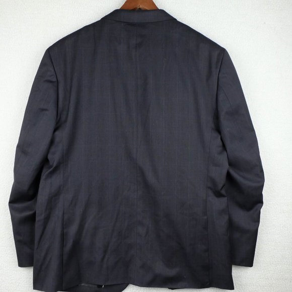 Joseph Abboud Blazer Jacket Mens 48R Black Check Super 120s Wool Slim Fit - Picture 5 of 16